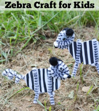 This Z is for Zebra Craft is a great activity to do when learning about the letter Z. It's also an easy animal themed craft for kids to do on a rainy day.