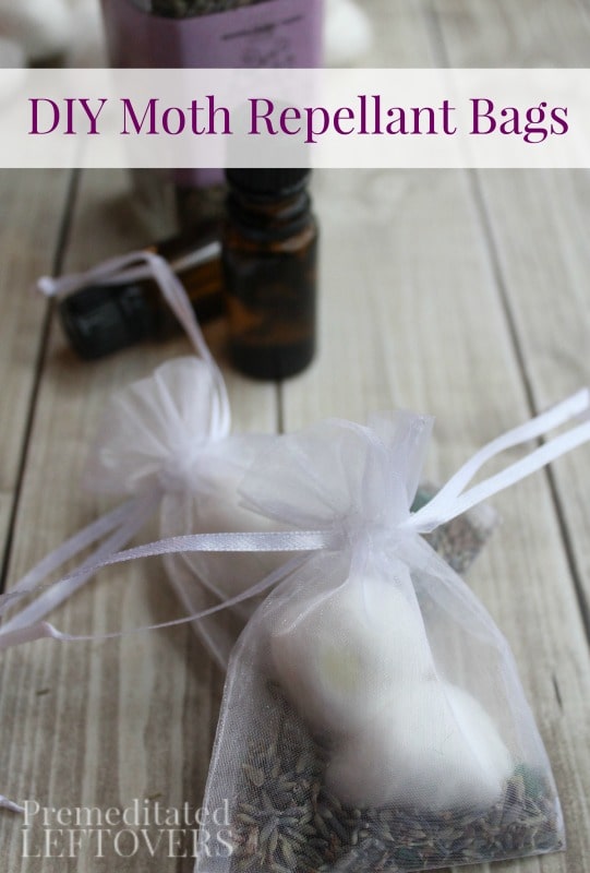 These DIY Moth Repellant Bags are a natural alternative to stinky moth balls. Follow the easy tutorial to repel moths and protect your stored away clothes.