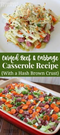 Corned Beef and Cabbage Casserole Recipe with a Hash Brown Crust