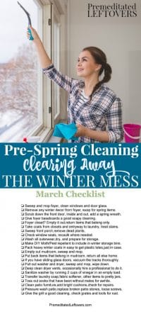 Early Spring Cleaning - Clearing away the winter mess with the March Cleaning Checklist.