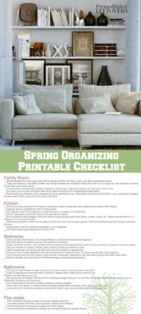 Spring Organizing Checklist with Printable