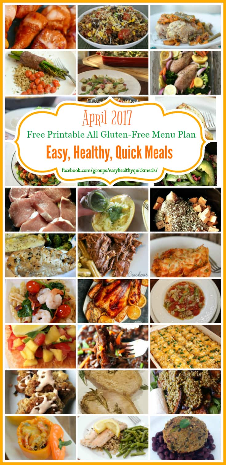 Gluten-Free Meal Plan - A month of quick and easy gluten-free meal options for your family.