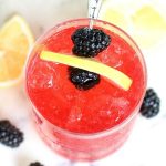 Here's a new cocktail recipe to try! This Blackberry and Lemon Drop Chiller is a delicious mix of lemon, homemade blackberry syrup, and flavored vodka.