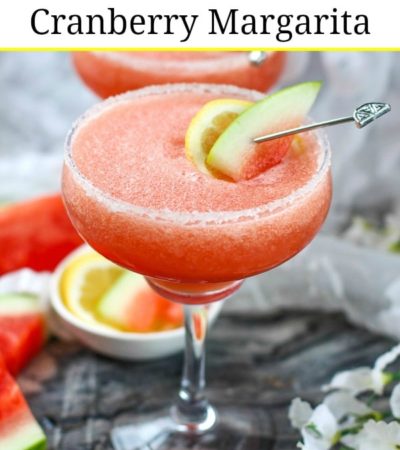 Warm weather is just around the corner and having a go-to cocktail is essential! Try this refreshing Watermelon, Lemon, and Cranberry Margarita.