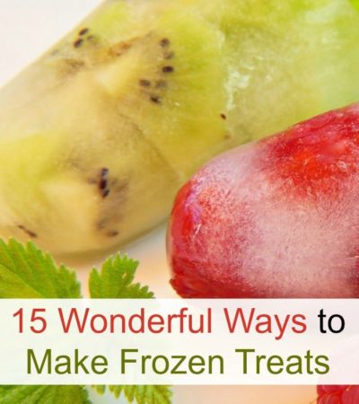 This summer, keep cool with these 15 Wonderful Ways to Make Frozen Treats. This list includes frozen desserts including popsicles, ice-cream, and more!