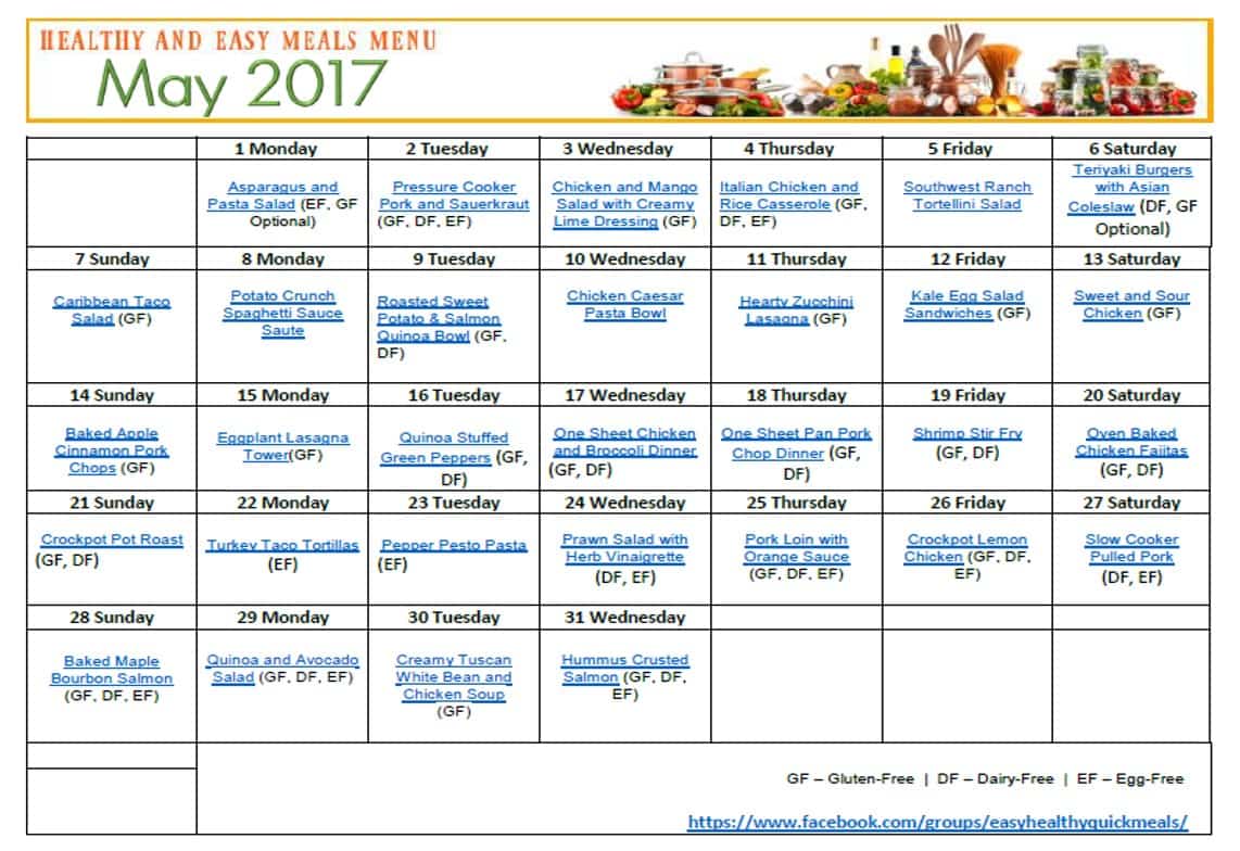 meal planning chart