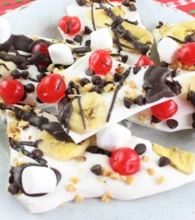 Banana Split Candy Bark - ready to serve