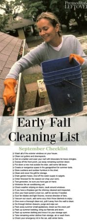 Early Fall Cleaning List with Printable Cleaning Checklist