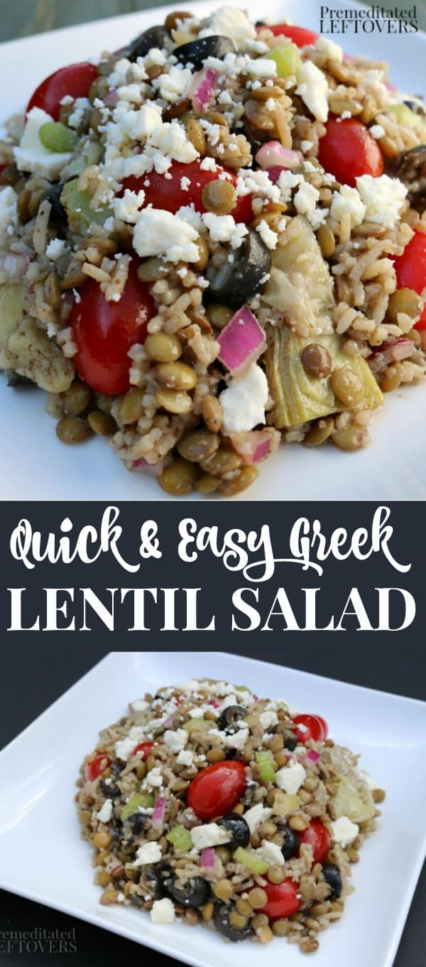Quick and Easy Greek Lentil and Rice Salad Recipe