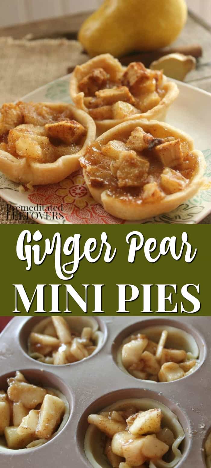 This easy ginger pear mini pie recipe is a delicious fall treat!