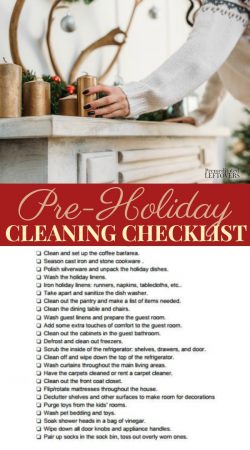 Pre-Holiday Cleaning Checklist for readying your home for guests