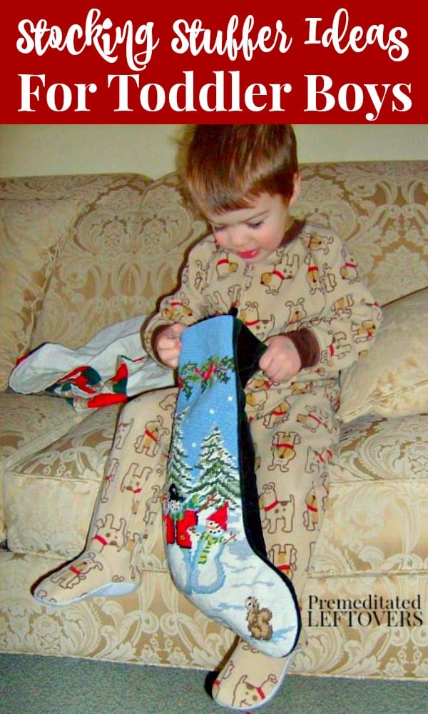 Here is a list of Stocking Stuffers for Toddler Boys - fun toys that will fit in his stocking are safe for kids under 3, and will build his motor skills.