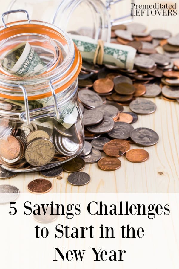 Is saving money one of your New Year's resolutions? Here are 5 savings challenges to start in the New Year to help get your finances on track.
