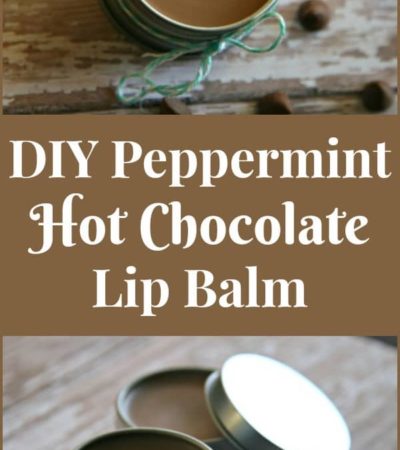 This DIY peppermint hot chocolate lip balm is made with all natural ingredients and would make great homemade Christmas gifts.