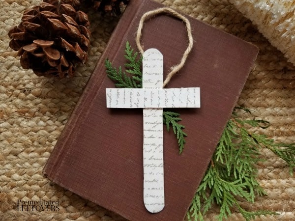 Easy Cross Christmas Tree Ornament Craft for Kids