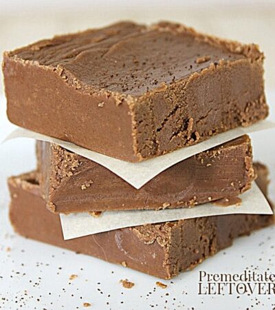 Delicious stack of Mocha Fudge pieces.
