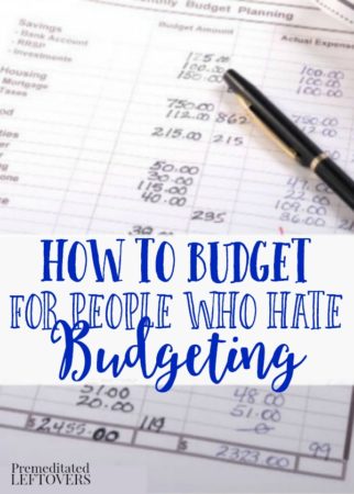 budget sheet to help you start budgeting