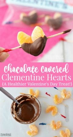 Chocolate Covered Clementine Hearts Recipe - A healthier Valentine's Day treat idea!