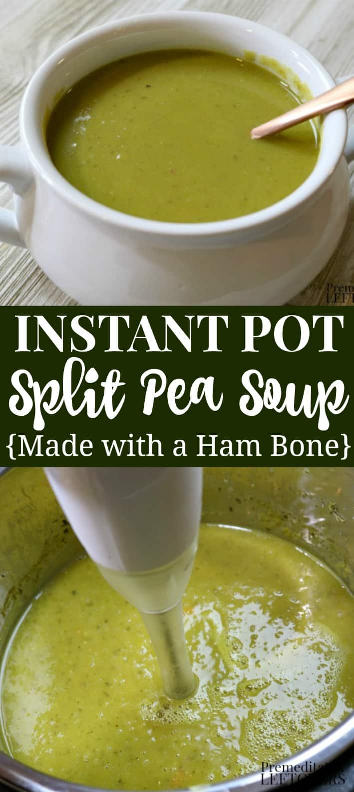 Instant pot split pea soup recipe with a ham bone and sherry