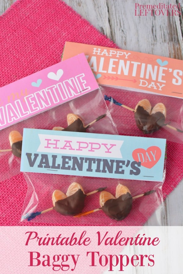 These printable valentine baggy toppers turn an ordinary plastic baggy into an adorable Valentine! Just print them out and attach them to a baggy of Valentine treats.