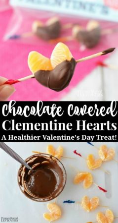 Chocolate covered orange hearts recipe for a healthier Valentine's Day treat!