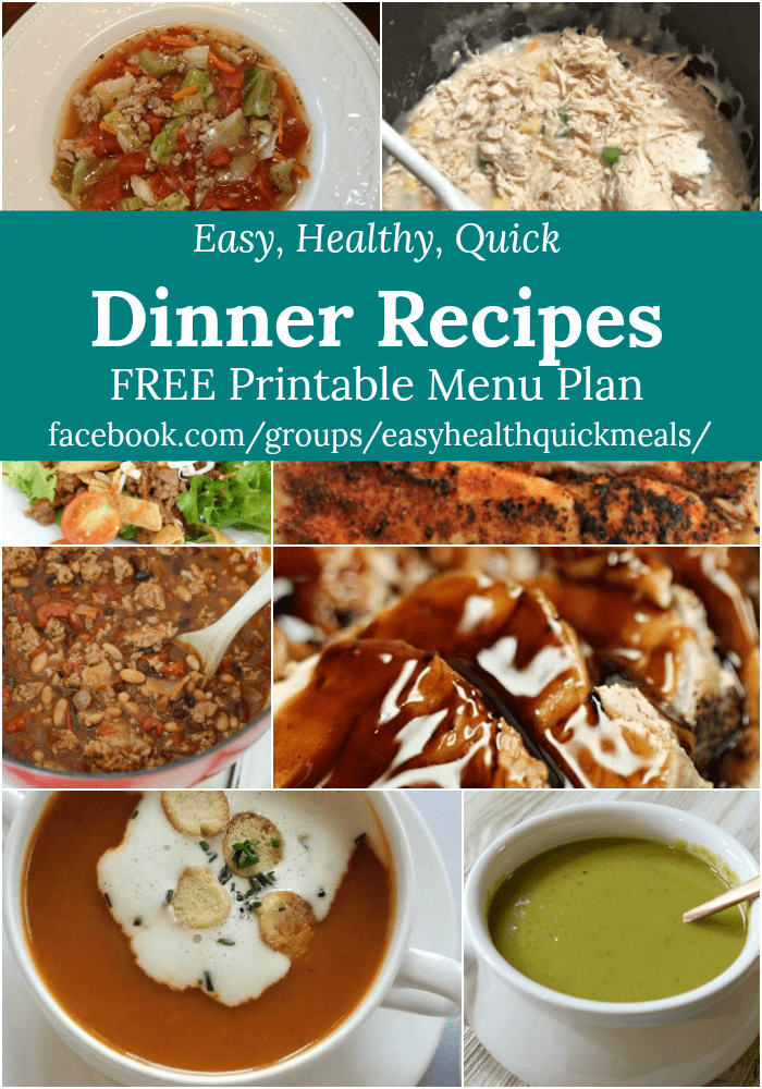 A sample of the delicious dinner recipes in the meal plan for February