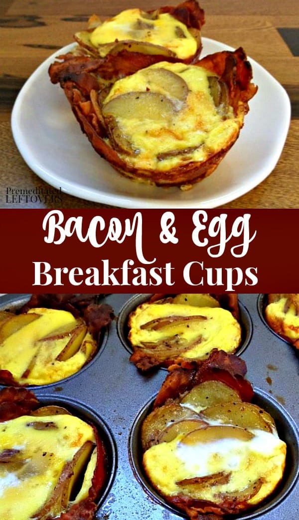 Bacon and Egg Breakfast Cups Recipe made in a muffin pan