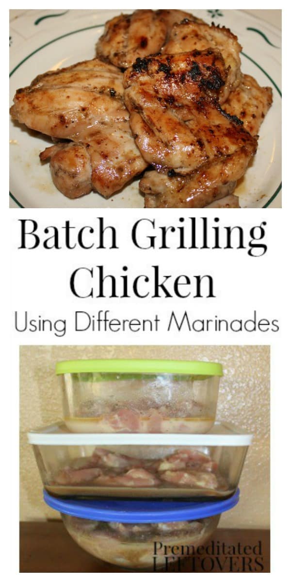 Batch Grilling Chicken using different marinades