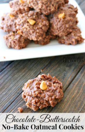 No-Bake Chocolate-Butterscotch Oatmeal Cookies Recipe