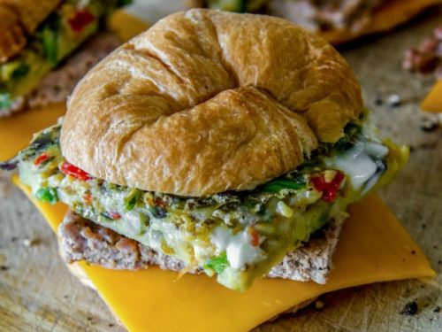 Croissant Breakfast Sandwich - Weekend at the Cottage