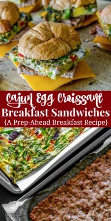 Cajun Egg Croissant Sandwiches - A prep-ahead breakfast recipe from the cookbook Prep-Ahead Breakfasts and Lunches