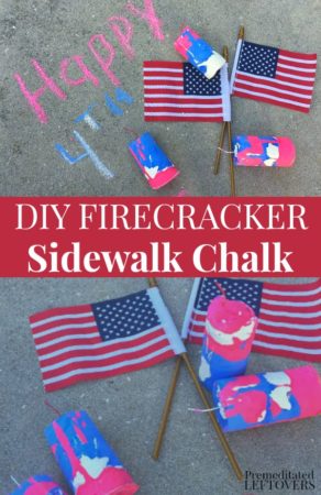 DIY Firecracker Sidewalk Chalk recipe and tutorial.