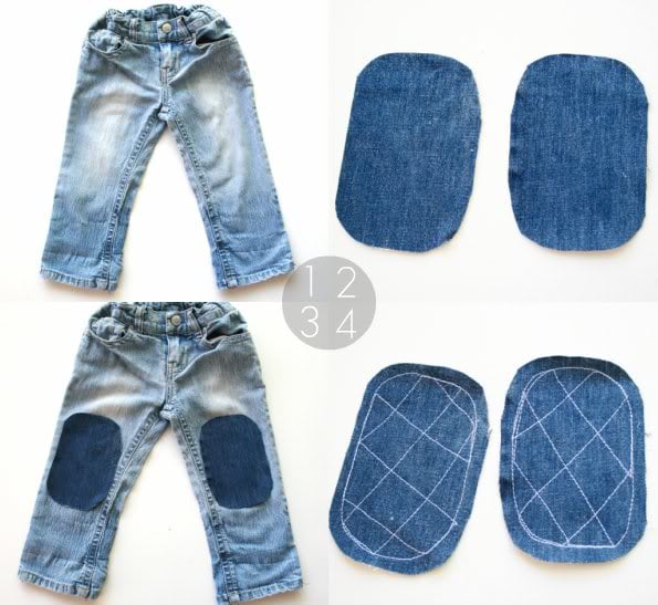 Repurpose old jeans scraps to make patches for your jeans like My Poppet