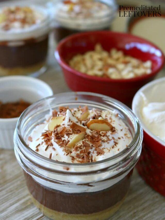 Chocolate Almond Cheesecake in Jars Story