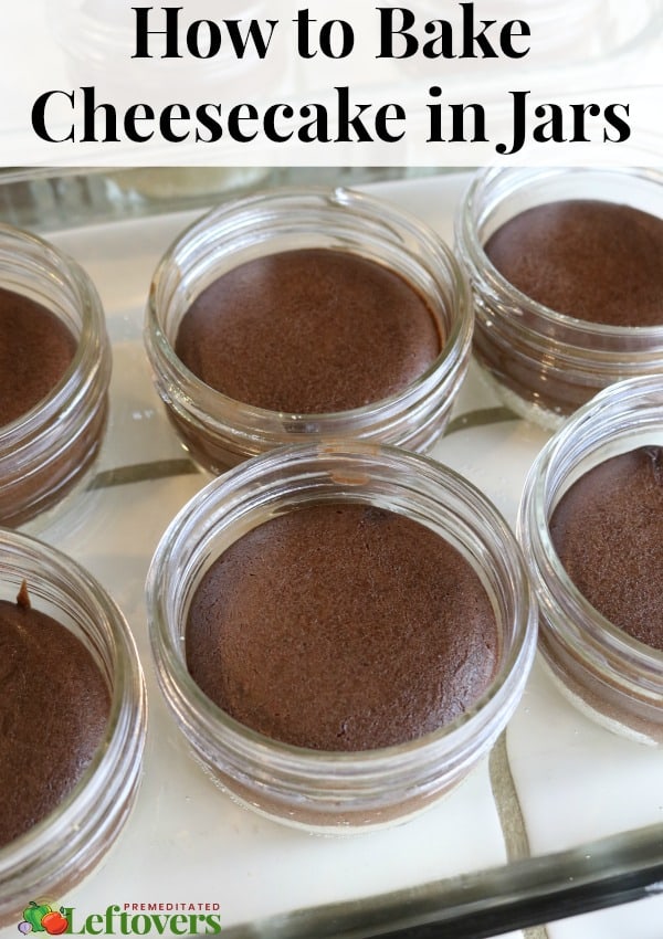 how to bake chocolate almond cheesecake recipe in mason jars.