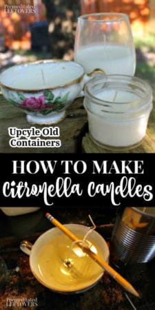 how to make a citronella candle by upcycling old containers
