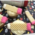 Pencil cupcakes