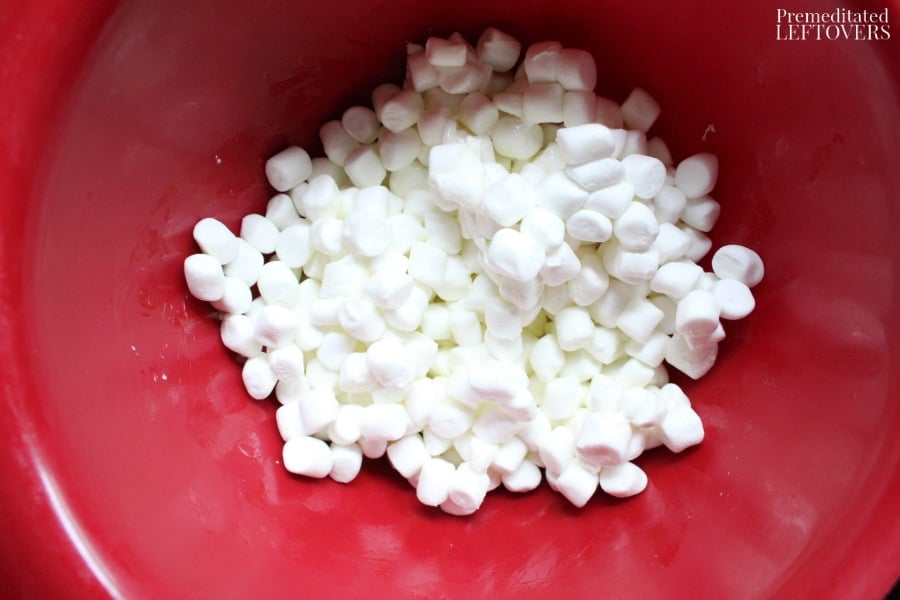Mini-marshmallows for pumpkin spice Cheerio treats