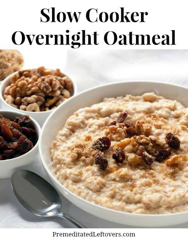 Slow cooker overnight oatmeal recipe
