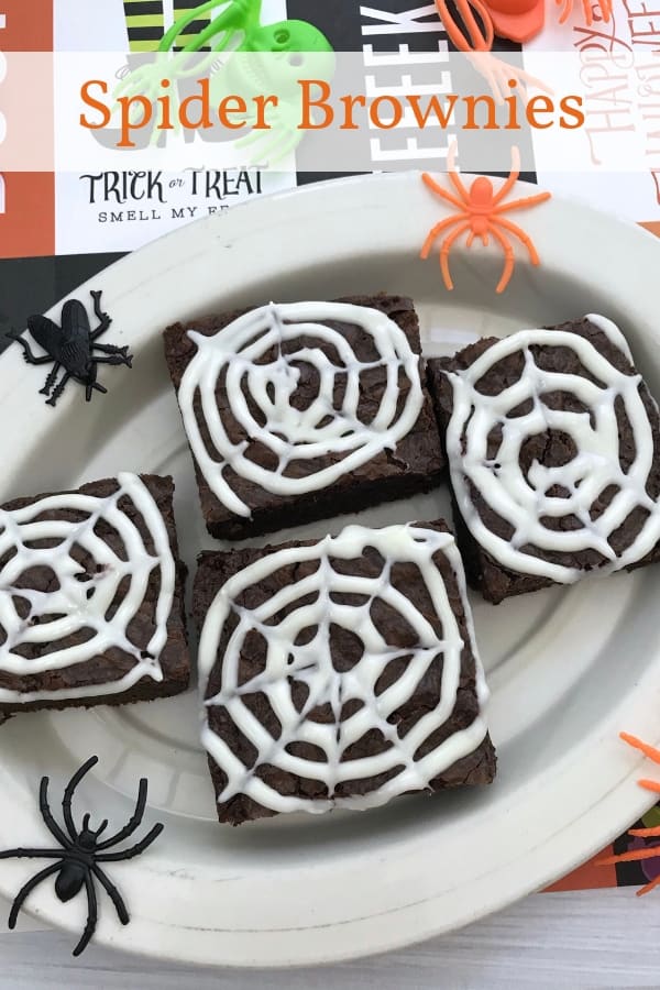 Spider Web Brownies - An Easy Halloween Dessert