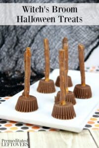 Easy Witch's Broom Halloween Treats with Peanut Butter Cups