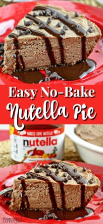 This easy no-bake Nutella pie recipe only uses 6 ingredients.