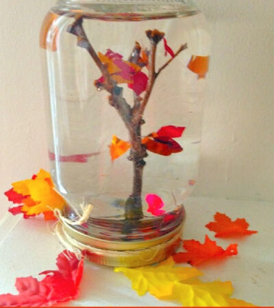 Male Tree Fall Leaf Snow Globe Craft