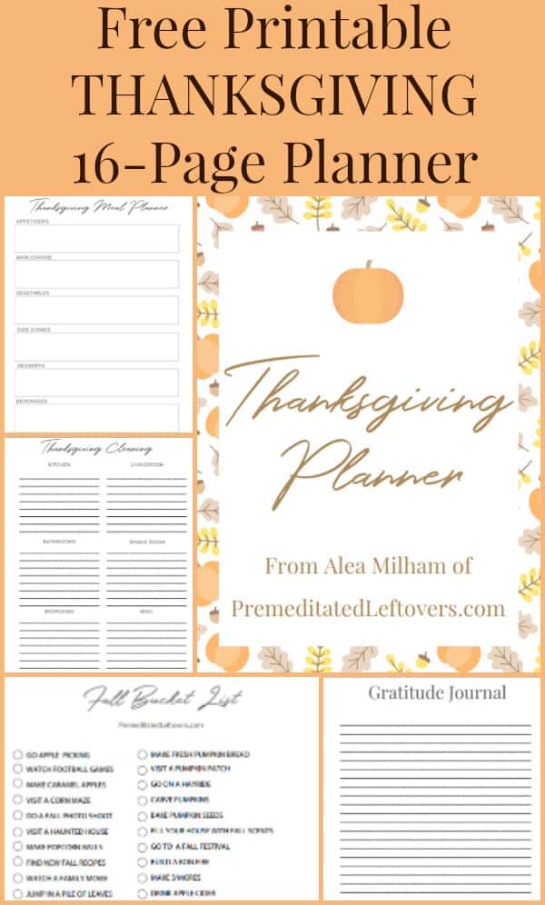 Thanksgiving Planner Free Printable Planning Pages