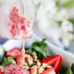 Raspberry Vinaigrette Recipe - easy homemade raspberry salad dressing recipe using fresh raspberries.