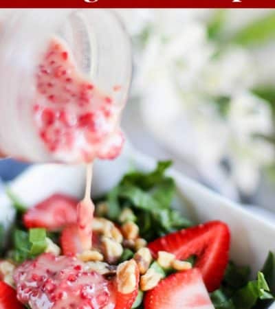 Raspberry Vinaigrette Recipe - easy homemade raspberry salad dressing recipe using fresh raspberries.