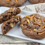 Rolo Stuffed Salted Caramel and Pretzel Cookies