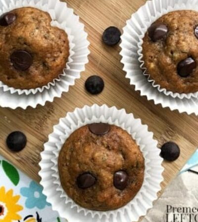 homemade zucchini chocolate chip muffins