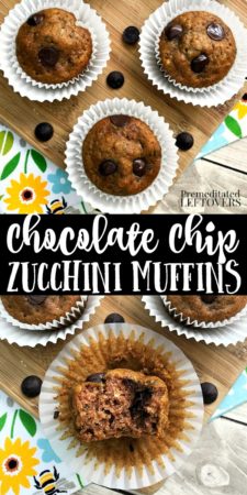 easy zucchini chocolate chip muffins