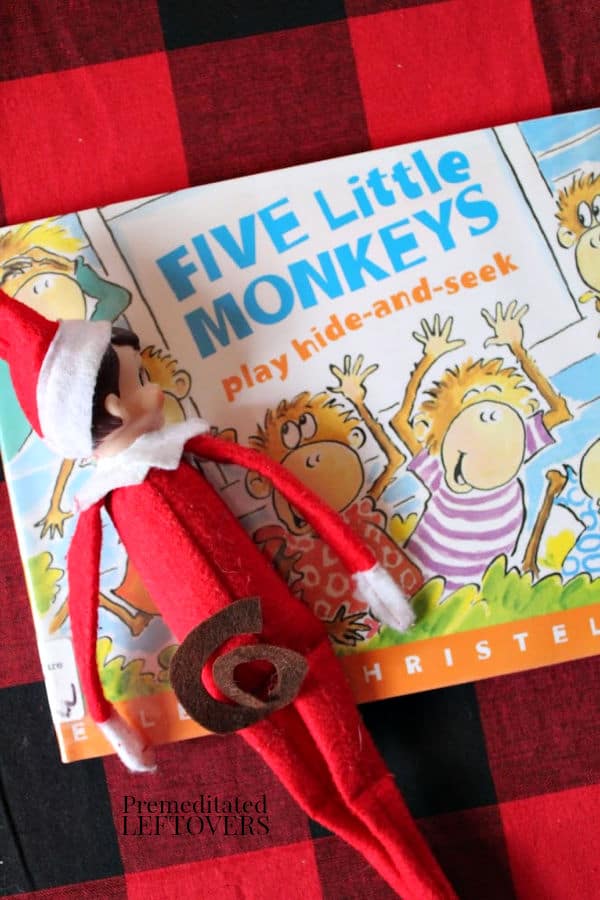 5 Little Monkeys Elf on the Shelf Idea